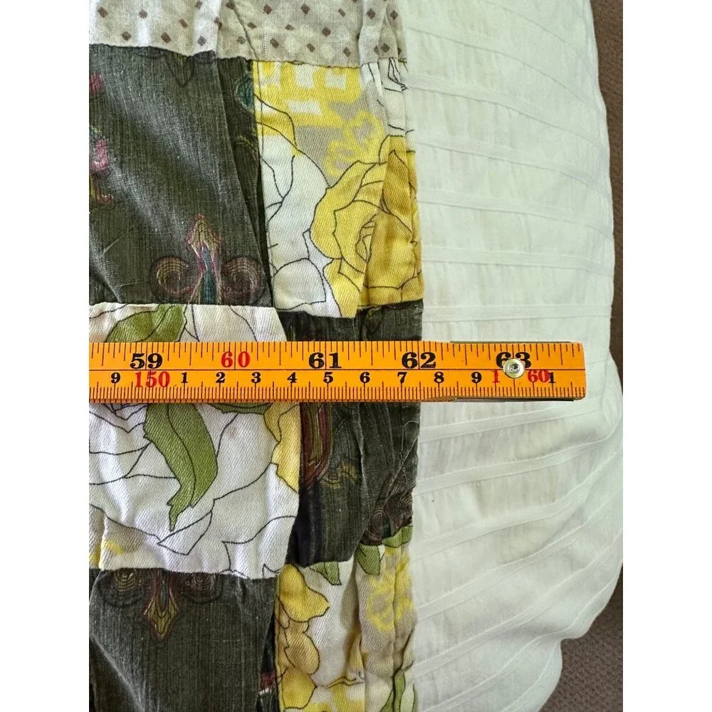 Vintage Quilt Handmade Patchwork Brown Accents 67